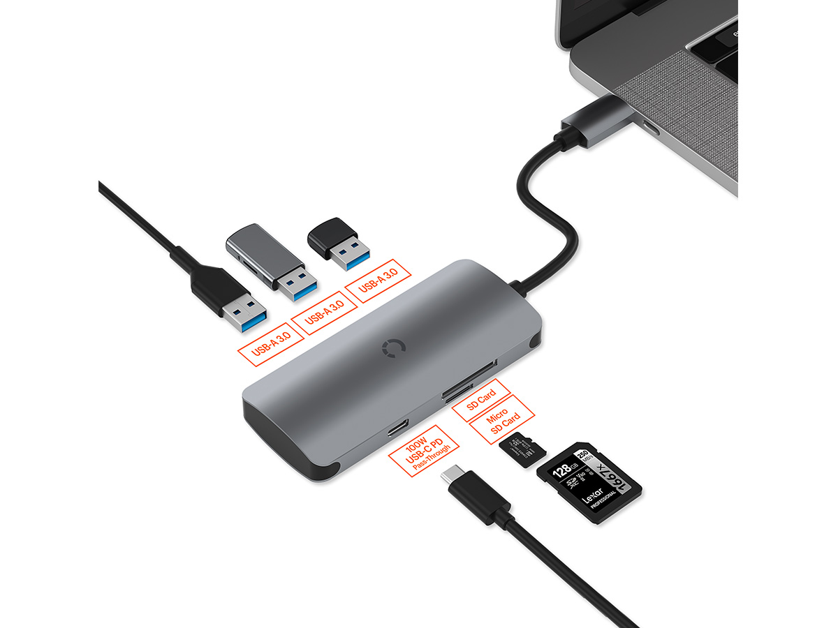 Slide 1: Cygnett Slimmate USB C Hub cygnett slimmate usb c hub 02 1200x900