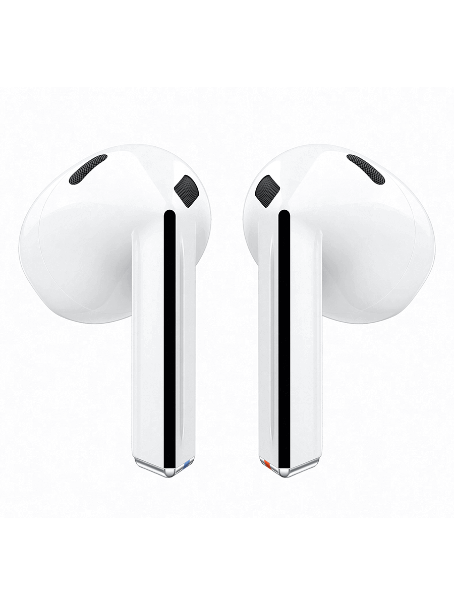 Image 1: Samsung Galaxy Buds3 Rear view, three quarter angle