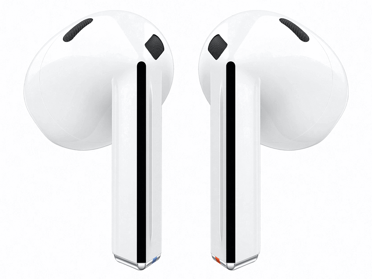 Slide 5: Samsung Galaxy Buds3 Rear view, three quarter angle