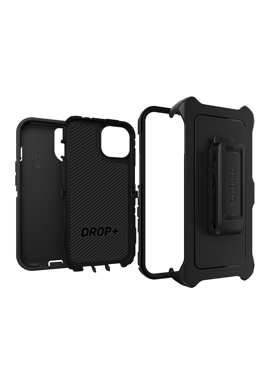 Image 3: Otterbox iPhone 14 Defender Case Front and rear views