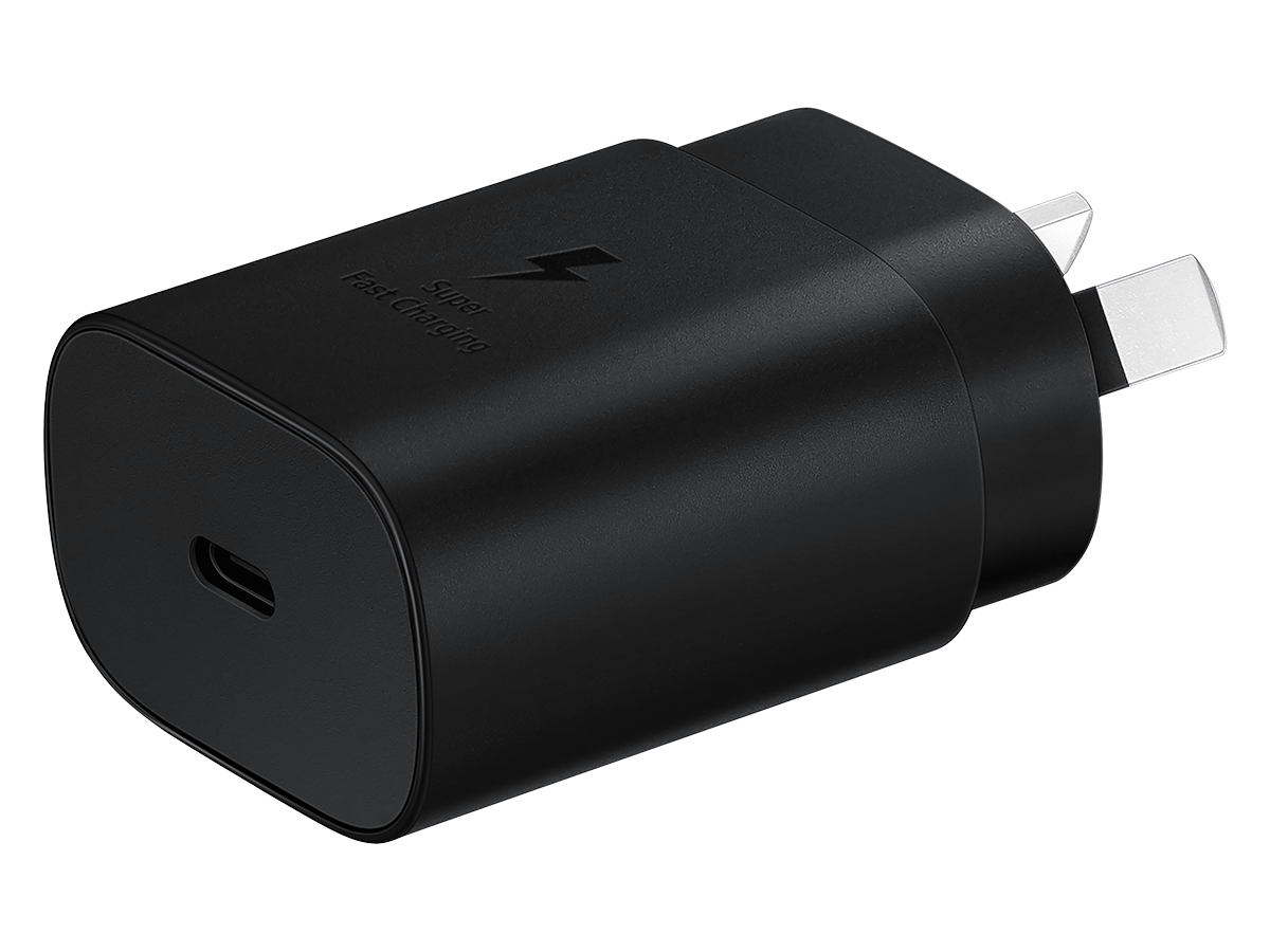Slide 2: Samsung 25W Travel Adaptor front view