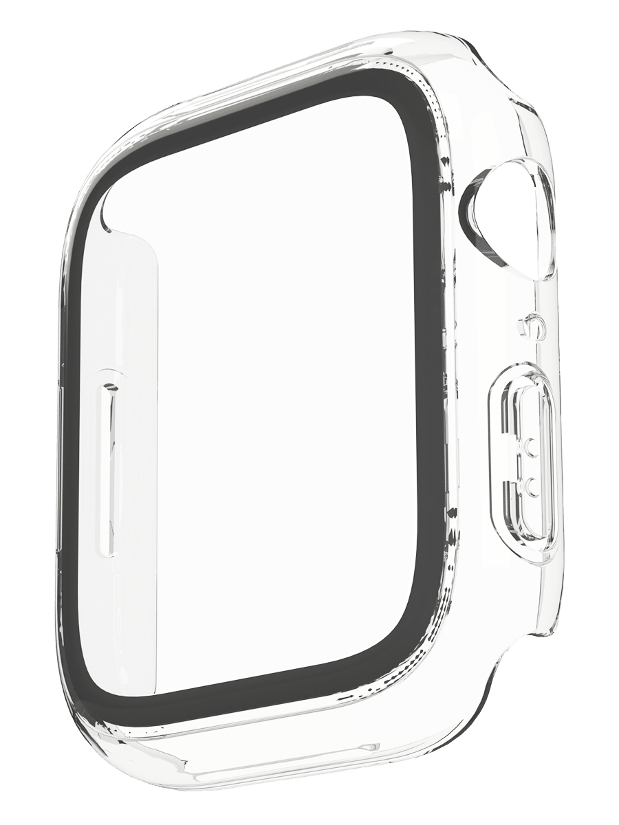 Image 1: Sprout Apple Watch Series 10 46mm Full Body Protector right, three quarter angle view. In clear colour.