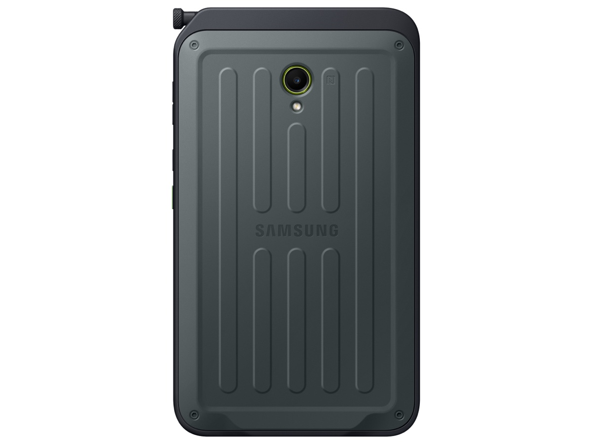 Slide 2: Samsung Galaxy Tab Active5 rear view in Green colour