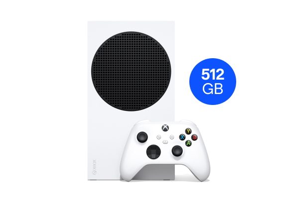 White Xbox Series S 512GB console with controller