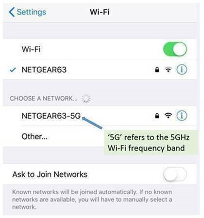 mobile phone wifi settings screenshot